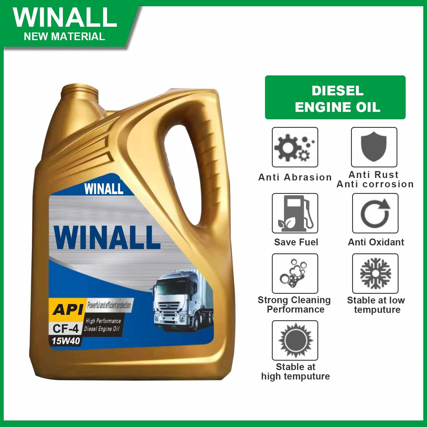 Tractor SAE 15W-40 High Quality Lubricant Hot Sale Wholesale Cheap Truck  Excellent CF-4 Diesel Engine Oil