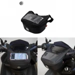 Transparent touch film motorcycle front bag and waist bag rain proof