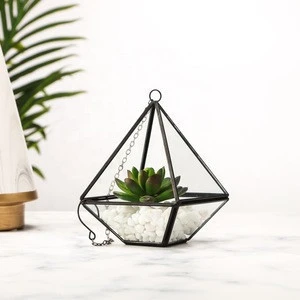 Triangular(pyramid) glass gifts crafts geometric glass terrarium