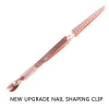 TSZS Rose gold Multi-Functions Stainless Steel Nail Shaping Tweezers Clip Remover Pushing Nail Cuticle Manicure Tool