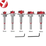 Tungsten Carbide Adjustable Forstner Wood Drill Bit Hinge Hole Locator with stopper