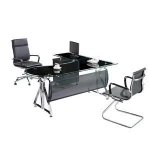 turkish office furniture Modern office glass desk with metal legs