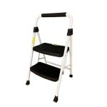 Two Step Big Step Folding Step Stool with Rubber Hand Grip