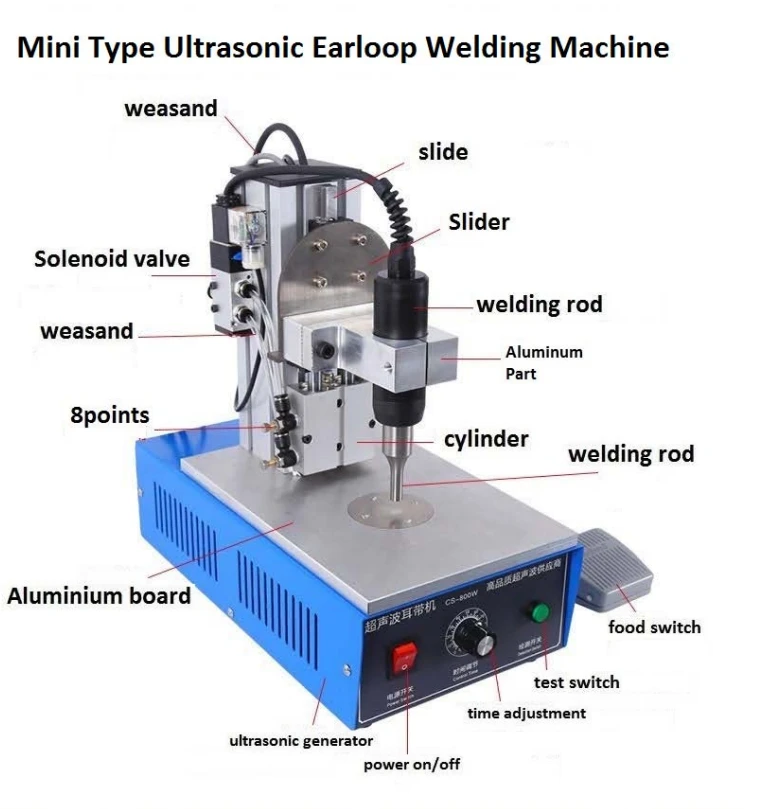 Ultrasonic automatic manual earloops spot welder 35K 1200W