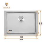 Undermount Kitchen Sink Stainless Corner Laundry Sink Stainless Steel single bowl double drainer kitchen sink