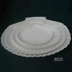 Unique sea shell shape porcelain dishes plates, porcelain sea shell plate