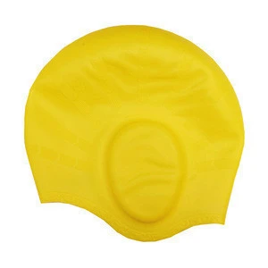 Unisex Professional Waterproof Ear Protection Silicone Swim Cap For Adult