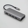 USB C Hub 8 in 1 Aluminum Multi Port Adapter Combo Hub for MacBook Type C Hub to HDtv 4K Ethernet SD/Micro Card Reader