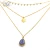 Import V&amp;R Drop Pendant Semi-precious Stone Handmade Layered Necklace from China