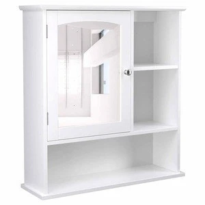 VASAGLE Mirrored Bathroom Cabinet Storage Cupboard Wall Mounted Cabinet Storage with Adjustable Shelf