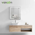 Vercon Hot sale smart touch mirror waterproof bathroom wall mirror led smart tv hotel bathroom vanity mirror