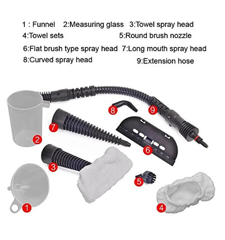 VERTAK New Multifunction Portable Steamer Handheld Steam Cleaner With Attachments