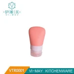 VTR0001 3pcs Silicone Travel Toiletry Bottles Portable Travel Bottles Set Travel Kits