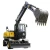 Import VTW-90 farm wheel excavator 9 ton 360 rotary wheeled excavator from China