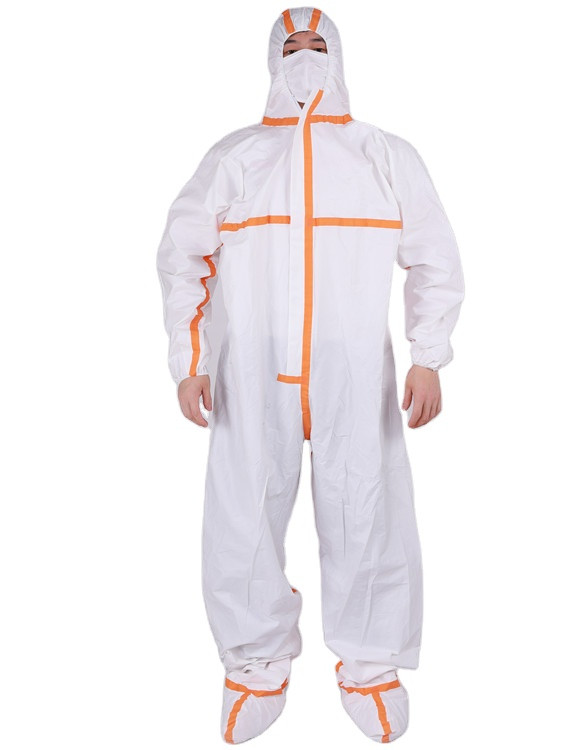 Buy Waferproof Disposable Microporous Coverall With Reflective Stripe ...