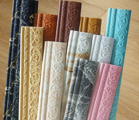 Waist Line Waterproof Self-Adhesive 3D Wall Background Sealing Strip Tile Decorative Sticker