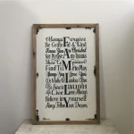Wall Metal Home Family Plaque Decor in Metal Crafts