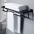 Import Wall-mounted towel bathroom rack toilet stainless steel  towel rack with two towel bar wall hangers from China
