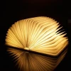 Waterproof DuPont paper folding wooden mini book lamp LED lumio book shaped led book light