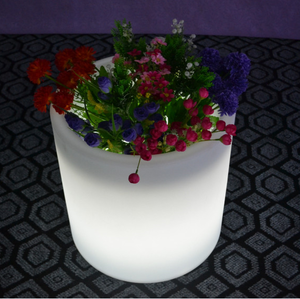 Waterproof LED garden furniture battery operated illuminated LED flower pot planter