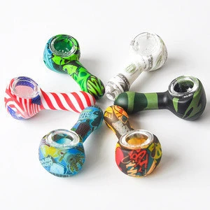 Wax Food-Grade Silicone Hand PIpe Tobacco Smoking Pipe Water Pipe