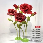 Wedding Stage Paper Flowers Craft Decorations White Red Paper Silk Giant Flower For Window Decor Wedding Party Floral Set