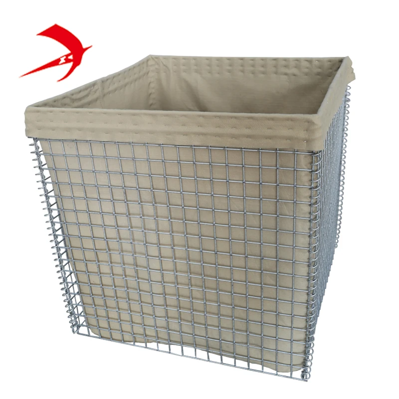 Welded iron wire Gabion Basket /Military sand filled barrier Hesco container welded gabion box hesco barrier wall