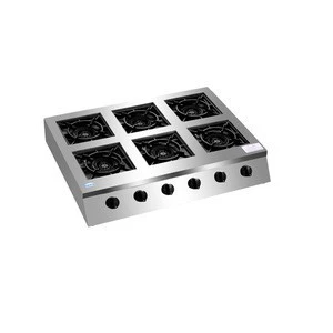 WH 6 burner Silver burner gas stove Cooktop with Electronic Ignition