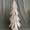 White solid wood chip splicing Christmas tree wooden home decoration handmade crafts S/M/L