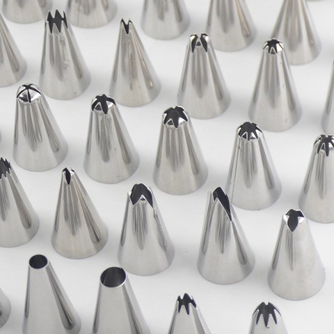 Wholesale 48 PCS Stainless Steel cake Icing Piping Nozzles Decorating Cakes icing nozzles Piping Tips Nozzles Set