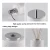 Import Wholesale 6 pcs white Marble stone with silver metal Bathroom accessory round set from China