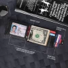Wholesale Amazon Hot Sales RFID Blocking Minimalist Genuine Leather Slim Front Pocket Mens Wallet Money Clip With ID  Window