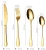 Import wholesale cheap gold silver color stainless steel tableware folk and knife set from China
