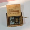 wholesale custom carving custom song wood Titanic film theme music box
