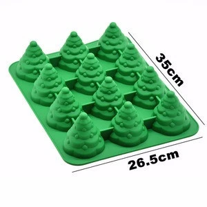 Wholesale Factory Direct FDA Silicone DIY Christmas Tree cake Mold Candle Mold