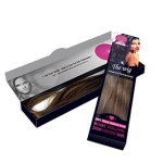 Wholesale Gift Weave Hair Packaging Boxes Custom Logo Printed Art Paper Bundle Hair Extension Packaging