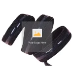 Wholesale high quality brand logo polyester nylon webbing custom jacquard elastic band