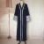 Import Wholesale Navy Blue Abaya Nation Muslim Islamic Clothing With White Cross Stripe Sleeves from China