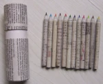 Wholesale OEM Design 7 inch recycled newspaper pencil case