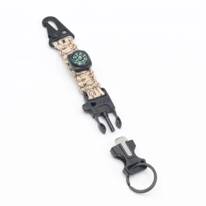 Wholesale  Outdoor Self Defense Monkey Fist Paracord Keychain