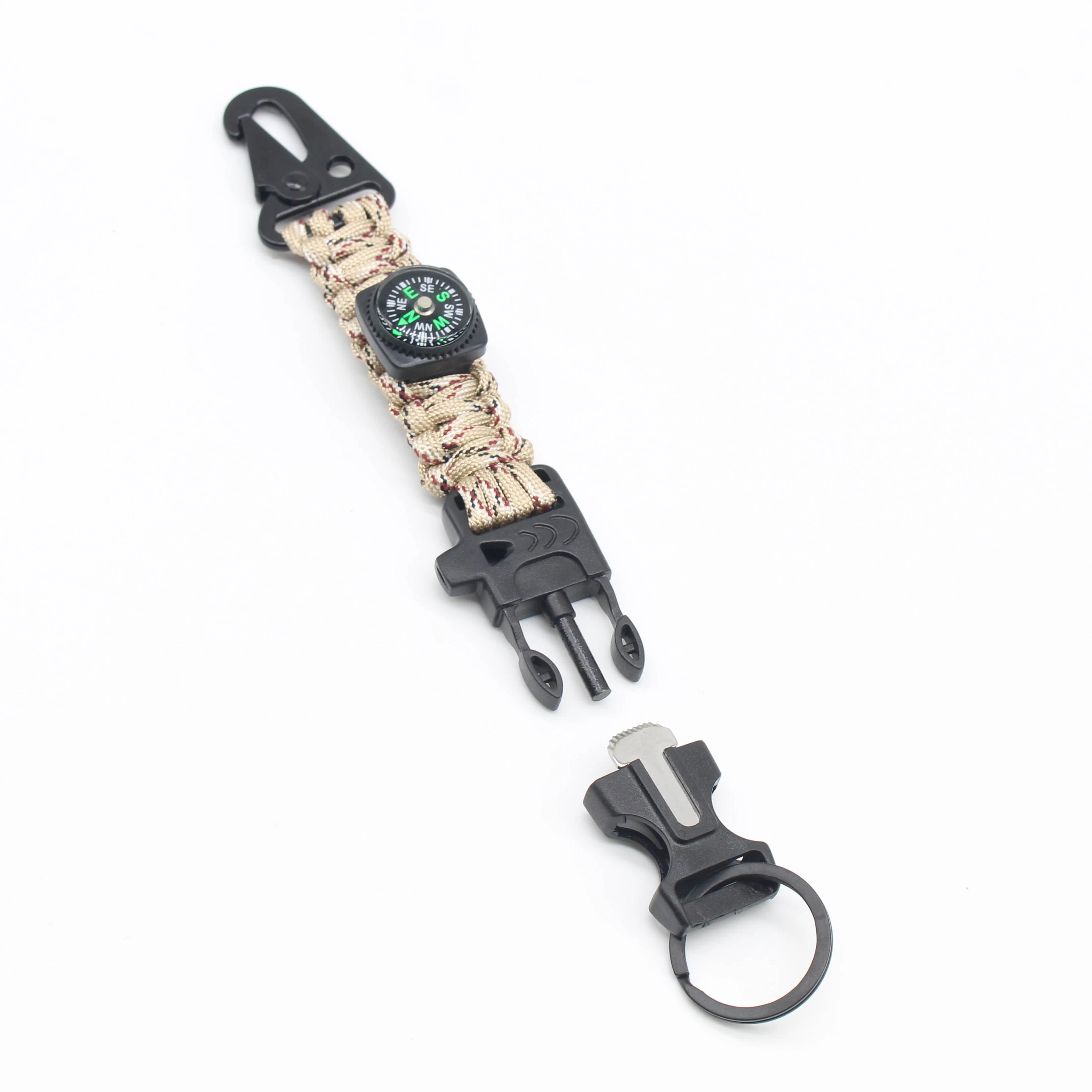 Wholesale  Outdoor Self Defense Monkey Fist Paracord Keychain