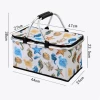 Wholesale Portable Waterproof Oxford Folding Insulated Cooler Bag With Lid Collapsible Picnic Basket