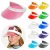 Import Wholesale Promotional Summer Candy PVC Plastic Hats Adjustable Multicolor Sun Visor with Custom Logo Imprinted from China