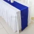 Import wholesale rectangle 100% polyester ruffled table skirting designs for wedding from China