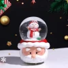 Wholesale Resin Christmas Snow Globes Clear Christmas Crystal Ball Glowing Ornament