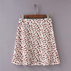 Wholesale Ruffle Chiffon Mini Skirt A Line Daisy Floral Skirt Sweet Women Skirt