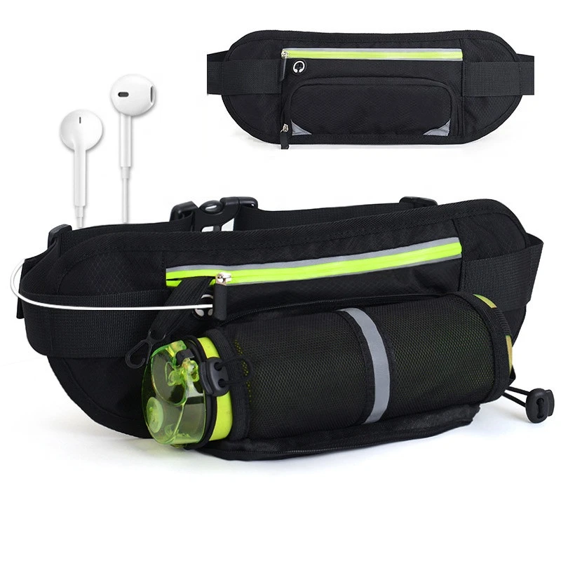 Wholesale Waterproof Fitness Fanny Pack Elastic Running Belt Sports Waist Bag With Bottle Holder