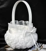 wholesale white satin flower basket wedding collections
