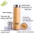 Import Wholesales custom BPA free bamboo thermos vacuum flask, stainless steel vacuum flask from China
