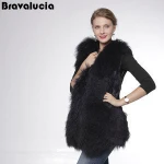 Winter Fashion Genuine Fur Vest 100% Real Rabbit Fur Knitted gilet for Women